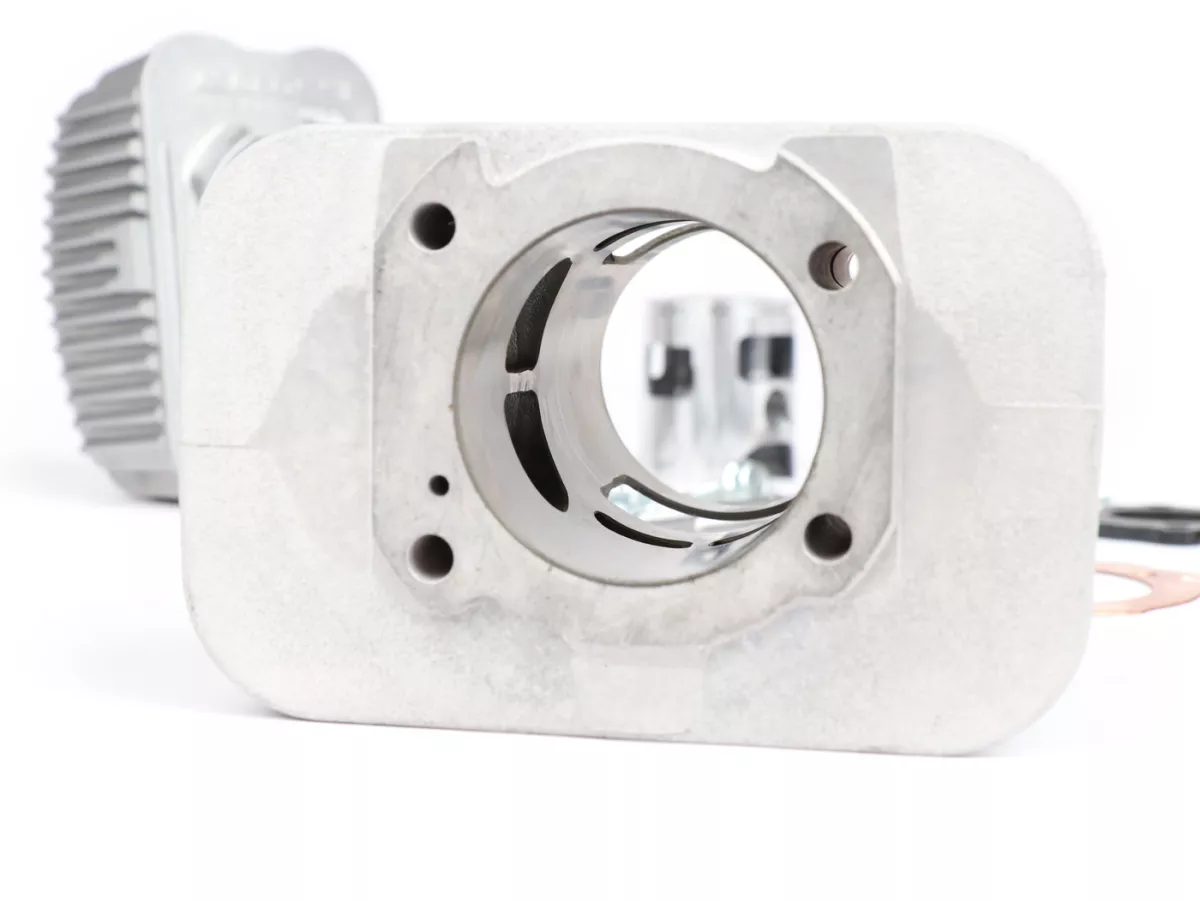 Silinder -MALOSSI 75 ccm BESAR DEPS 4 Ø47mm, 4-pin- Piaggio Ciao, Bravo, Si, Boxer (pin piston = Ø 12mm) - Pemasangan hanya dengan casing MP-One Malossi (M5717514 - M5717892) DEPS4, Deps4