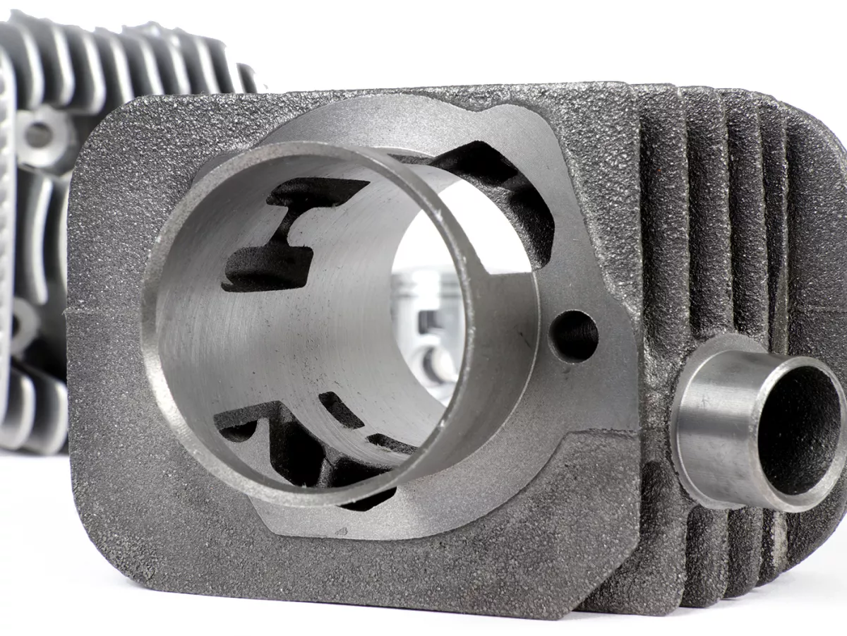 Cylindre -MALOSSI 73 cc Sport Ø46,5mm- Piaggio Ciao (goujon = Ø 12mm) - carter de moteur de fraisage est requis