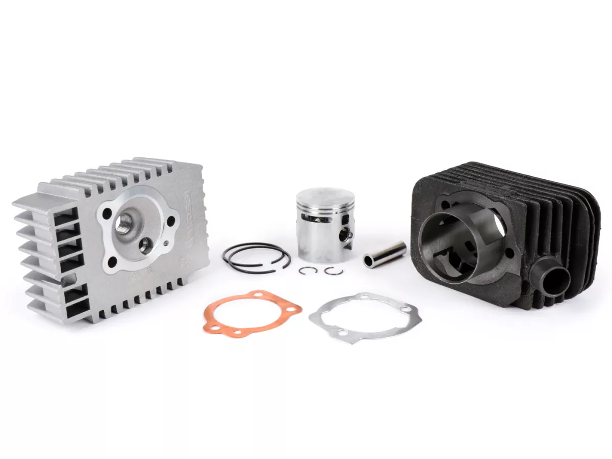 Cilindro -MALOSSI 73 ccm Sport Ø46,5mm- Piaggio Bravo, Boss, Grillo, SI, Superbravo (spinotto = Ø 12mm) - la carcassa del motore deve essere spannata