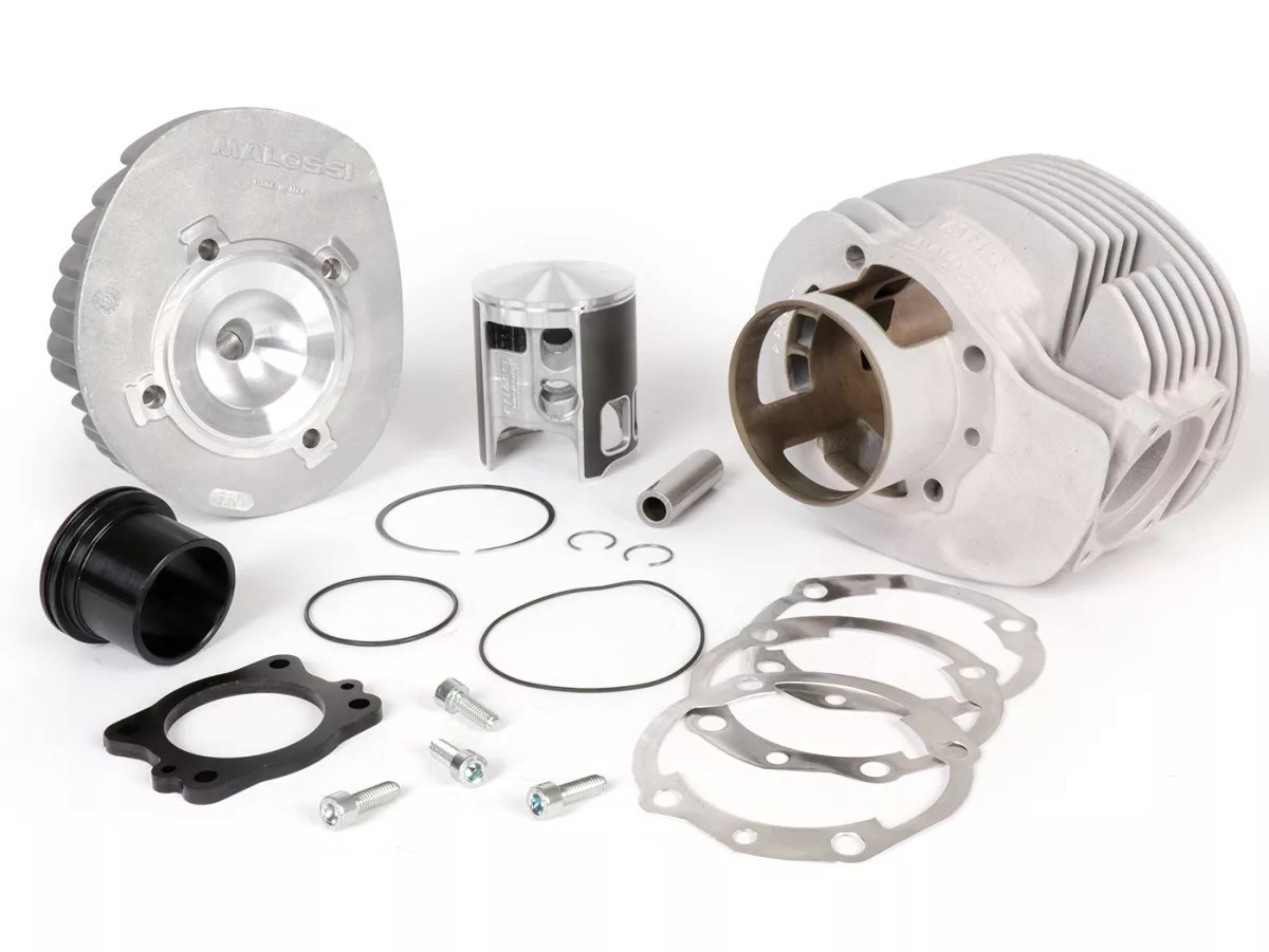 Cylinder -MALOSSI 221 cc MHR MK2 2021 60mm stroke- Vespa P200, Rally200 - with cylinder head
