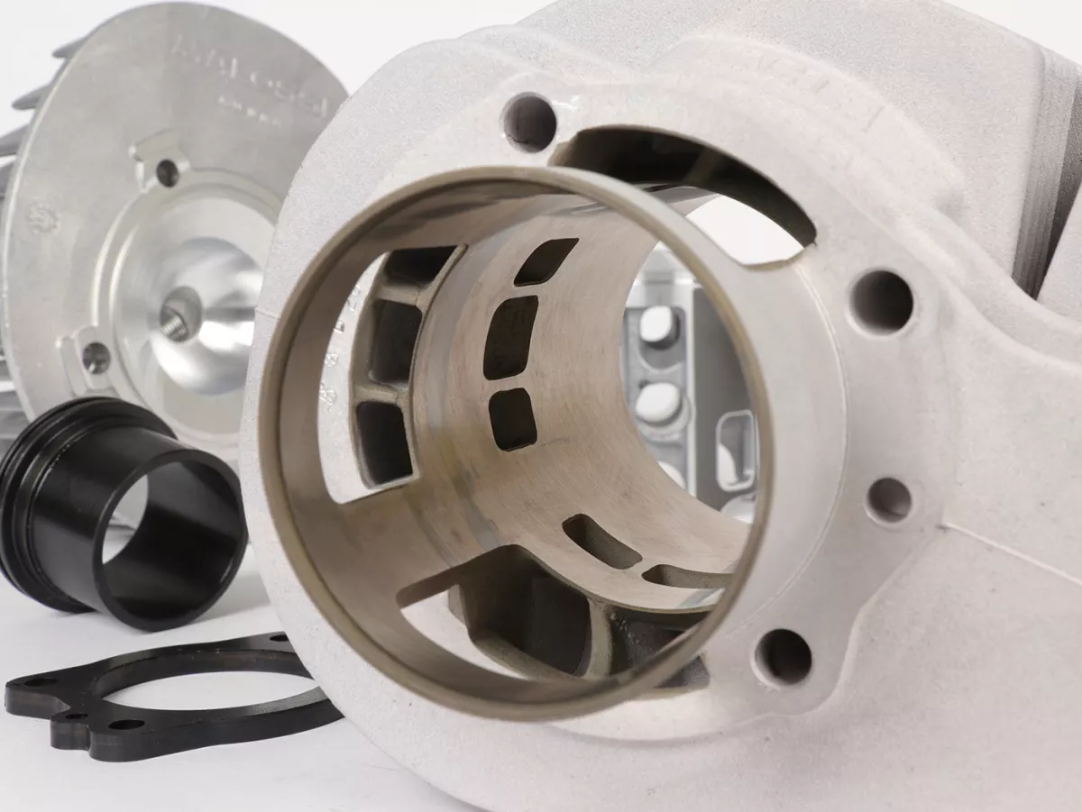 Cylinder -MALOSSI 221 cc MHR MK2 2021 60mm stroke- Vespa P200, Rally200 - with cylinder head