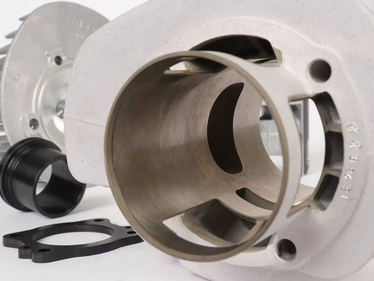 Cylinder -MALOSSI 221 cc MHR MK2 2021 60mm stroke- Vespa P200, Rally200 - with cylinder head