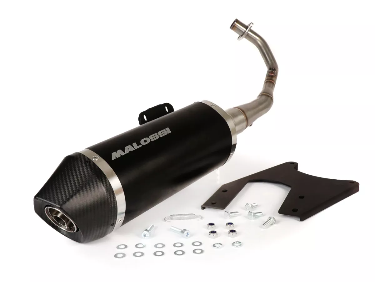 Uitlaat -MALOSSI RX Black- VESPA Primavera, Sprint 3V d.w.z. 125-150cc Euro3