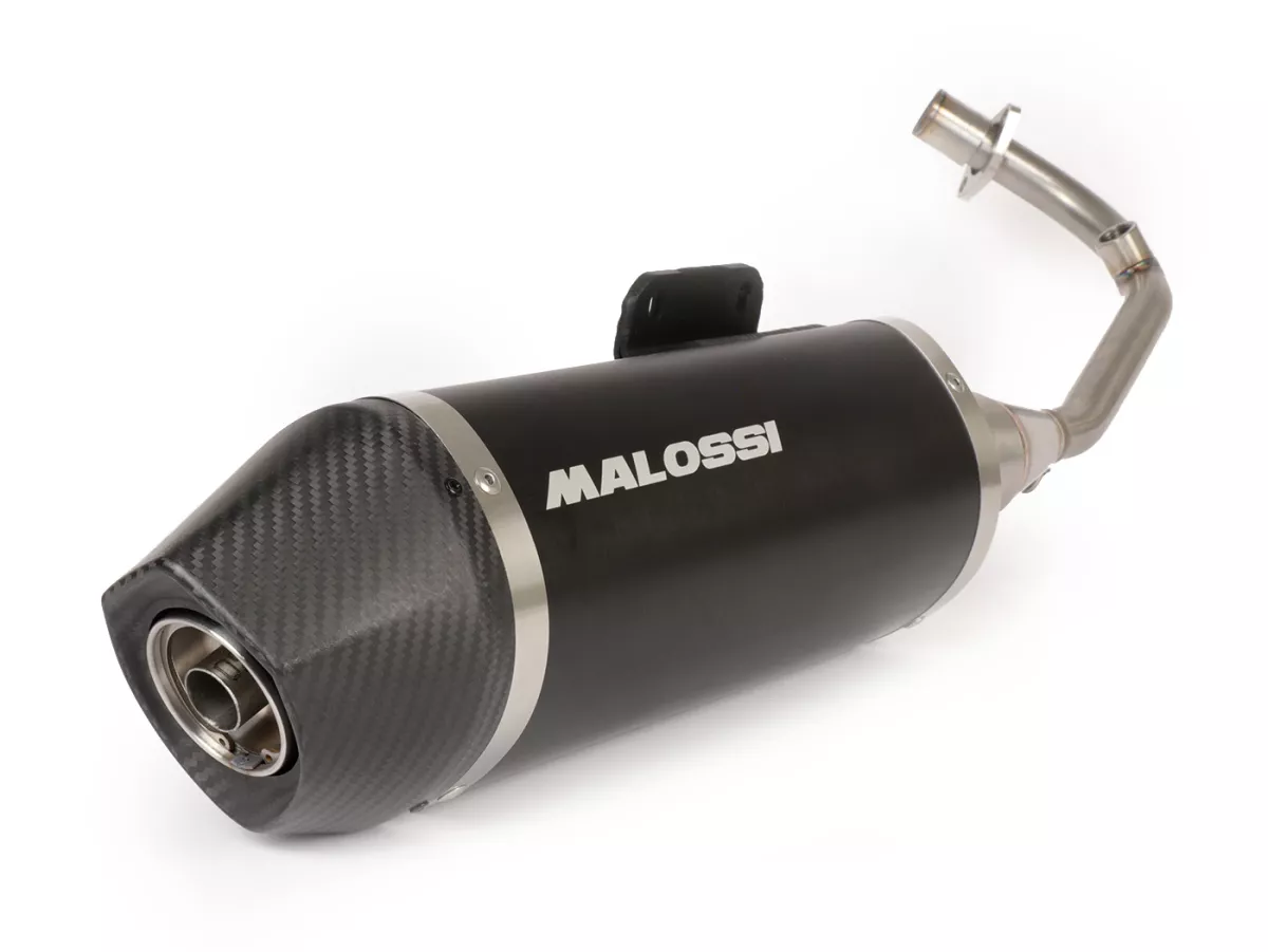 Exhaust -MALOSSI RX Black homologated with catalytic converter- Vespa Primavera, Sprint 3V i.e. 125-150 HE/IGET Euro4