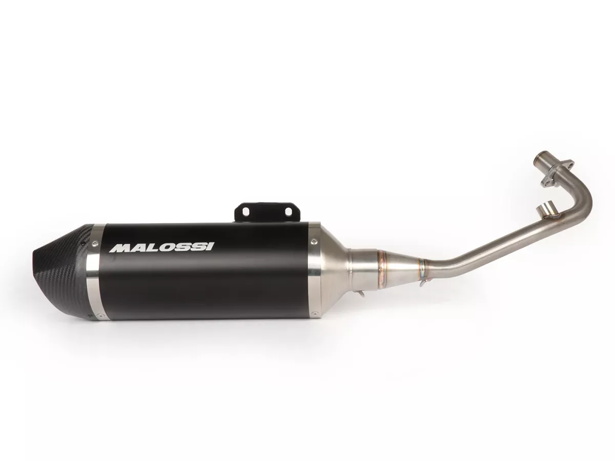 Exhaust -MALOSSI RX Black homologated with catalytic converter- Vespa Primavera, Sprint 3V i.e. 125-150 HE/IGET Euro4