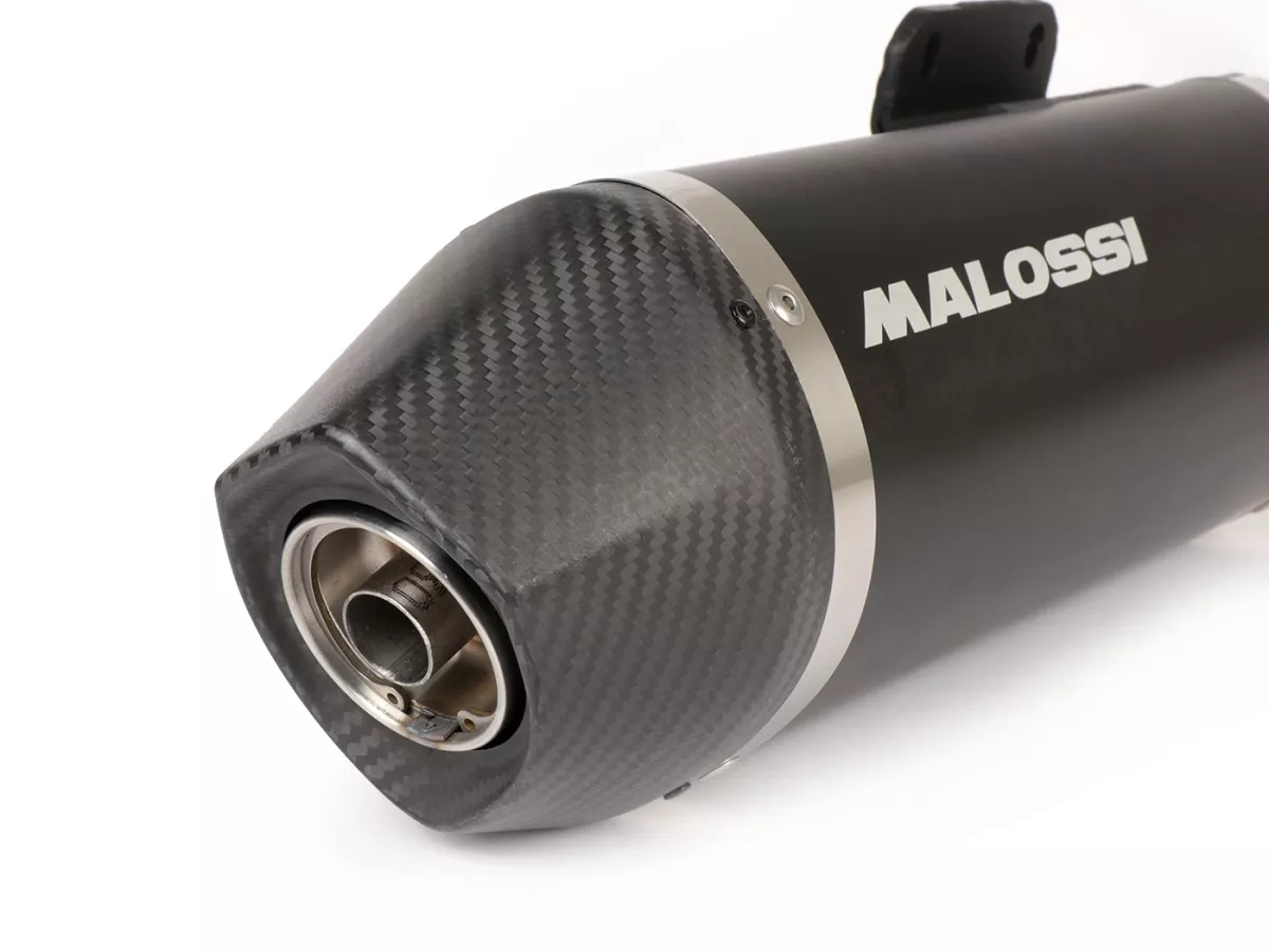 Exhaust -MALOSSI RX Black homologated with catalytic converter- Vespa Primavera, Sprint 3V i.e. 125-150 HE/IGET Euro4