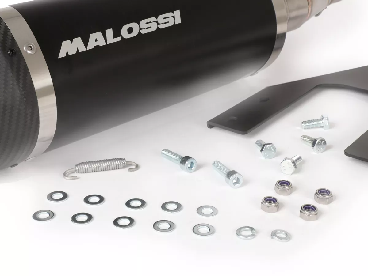 Exhaust -MALOSSI RX Black homologated with catalytic converter- Vespa Primavera, Sprint 3V i.e. 125-150 HE/IGET Euro4