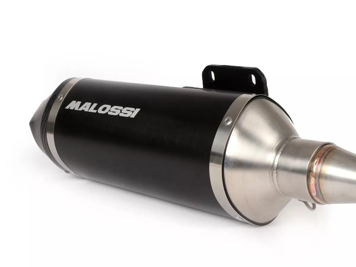 Exhaust -MALOSSI RX Black homologated with catalytic converter- Vespa Primavera, Sprint 3V i.e. 125-150 HE/IGET Euro4