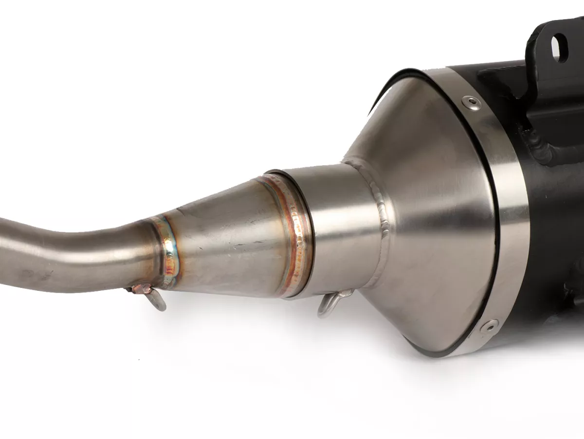 Exhaust -MALOSSI RX Black homologated with catalytic converter- Vespa Primavera, Sprint 3V i.e. 125-150 HE/IGET Euro4