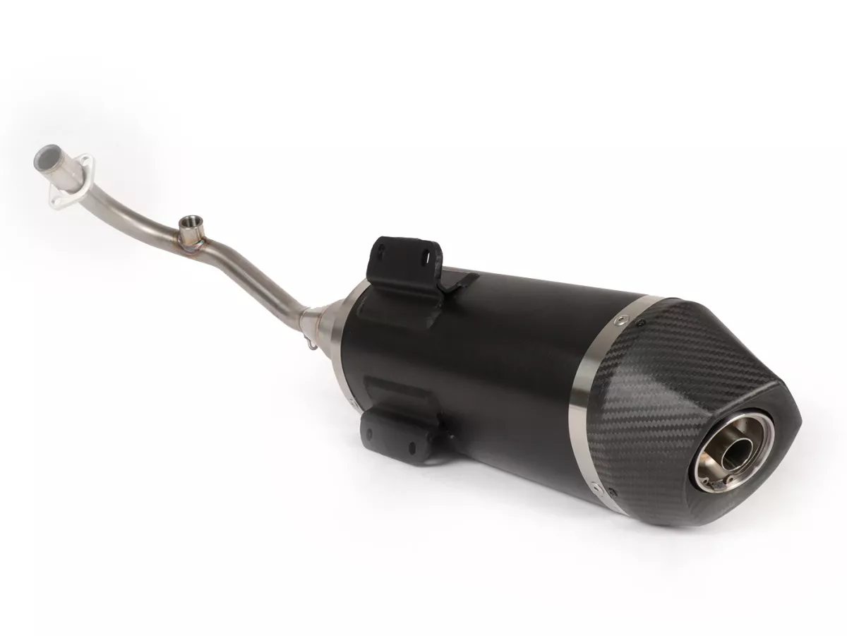 Exhaust -MALOSSI RX Black homologated with catalytic converter- Vespa Primavera, Sprint 3V i.e. 125-150 HE/IGET Euro4