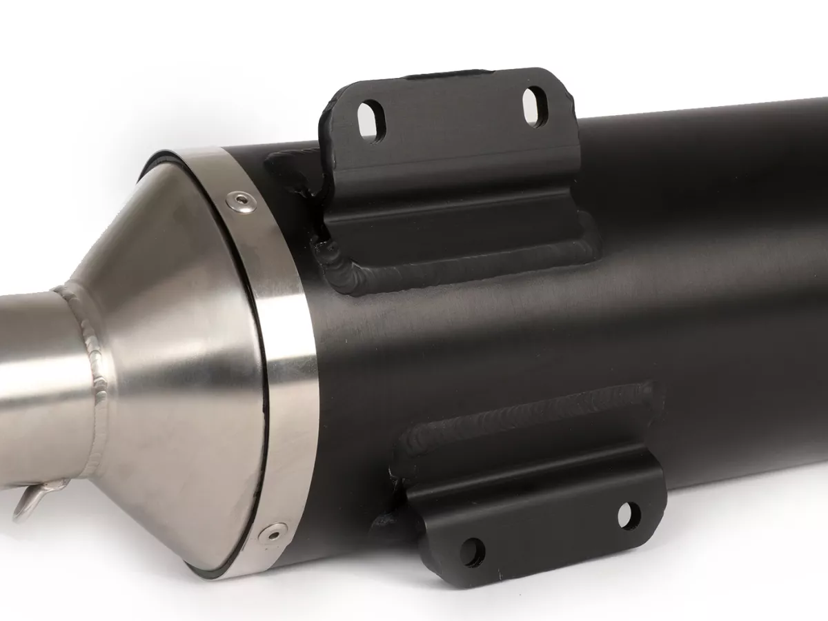 Exhaust -MALOSSI RX Black homologated with catalytic converter- Vespa Primavera, Sprint 3V i.e. 125-150 HE/IGET Euro4