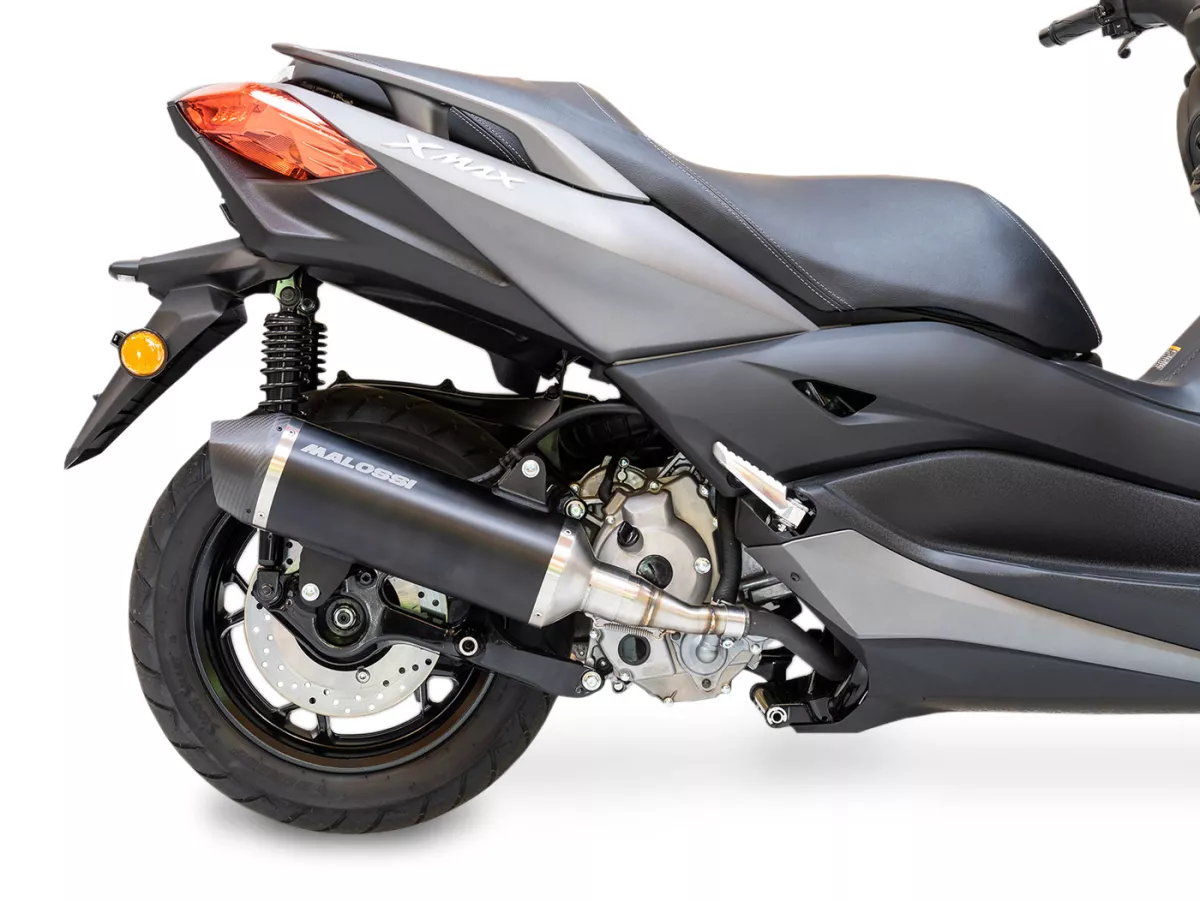 Scarico -MALOSSI RX omologato, Black Edition- YAMAHA X MAX 300 ie 4T LC euro4 2017->.