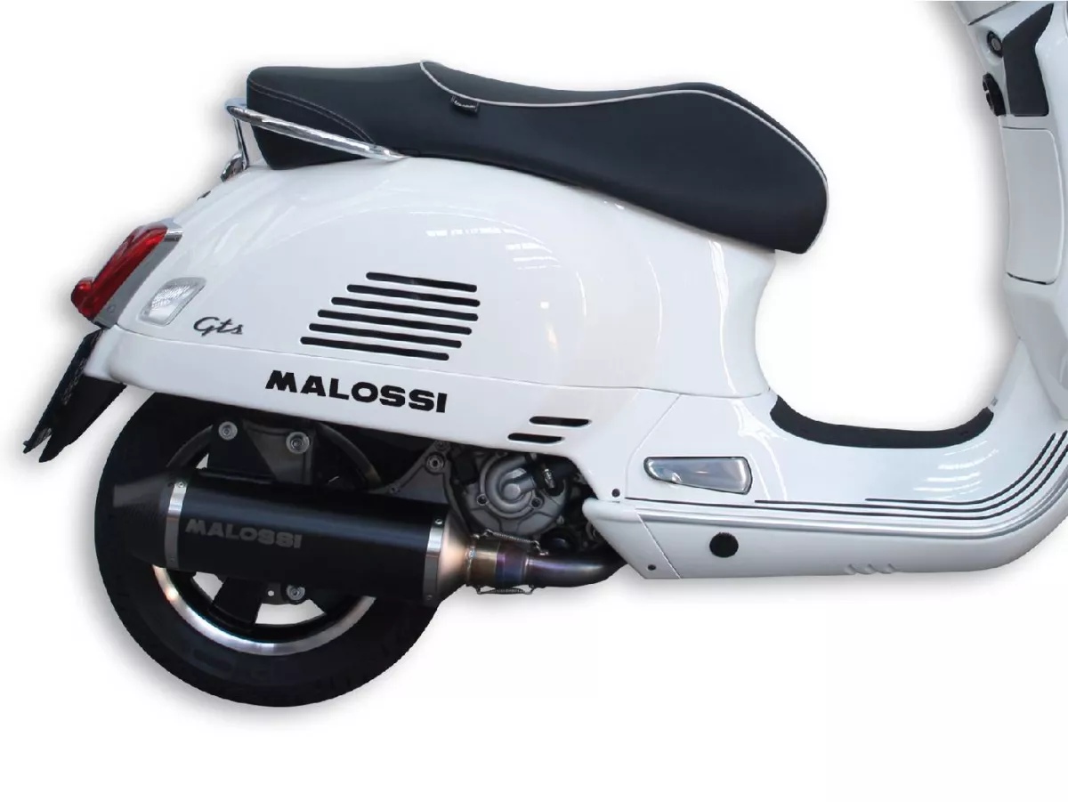 Avgasrör -MALOSSI RX, Black Edition- Vespa Sei Giorni, GTS, GTS Super, GTS Super Sport, Super Tech, GTS Touring, GTS HPE 300cc i.e. (2017-)