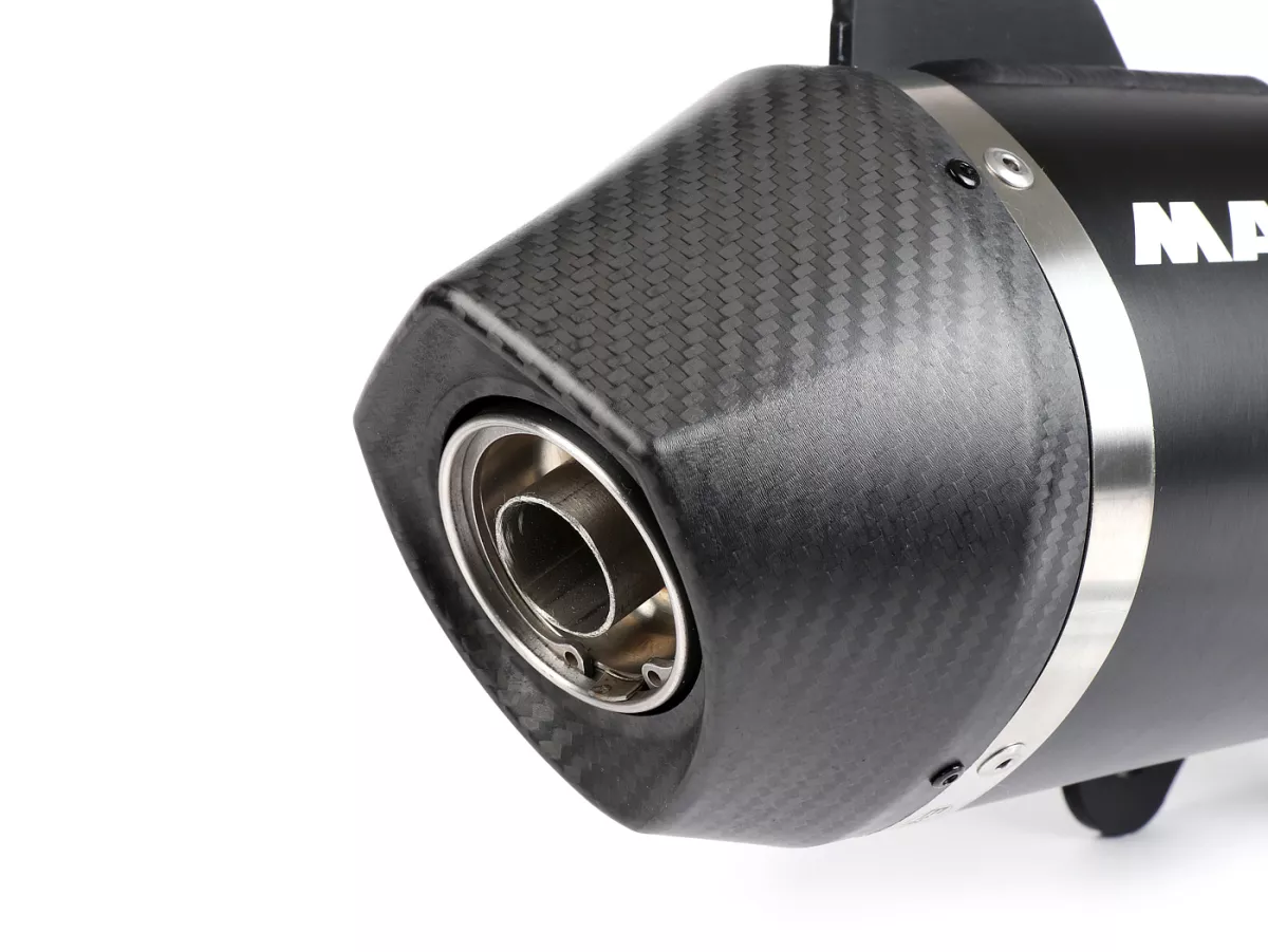Uitlaat -MALOSSI RX gehomologeerd, Black Edition- Vespa Sei Giorni, GTS, GTS Super, GTS Super Sport, Super Tech, GTS Touring, GTS HPE 300cc i.e. (2017-)