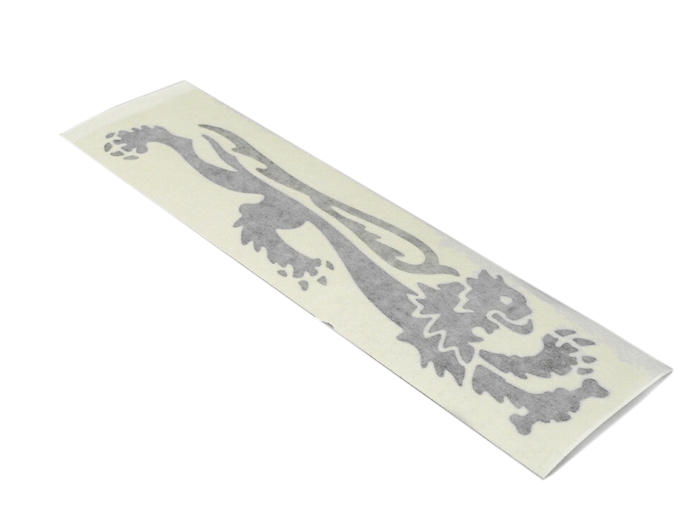 Autocollant -MALOSSI lion 240mm- droit - noir