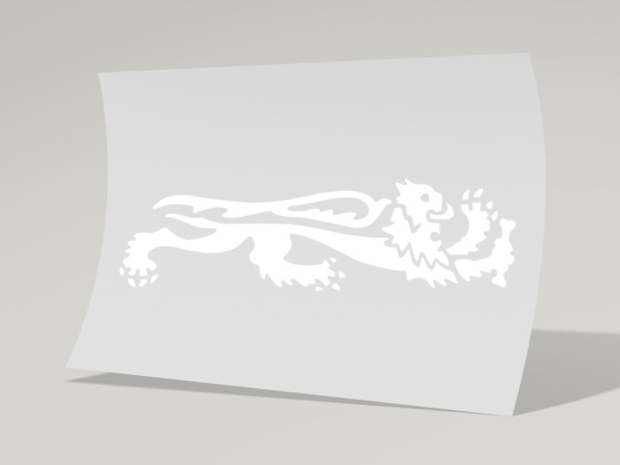 Sticker -MALOSSI lion 240mm- lhs - white