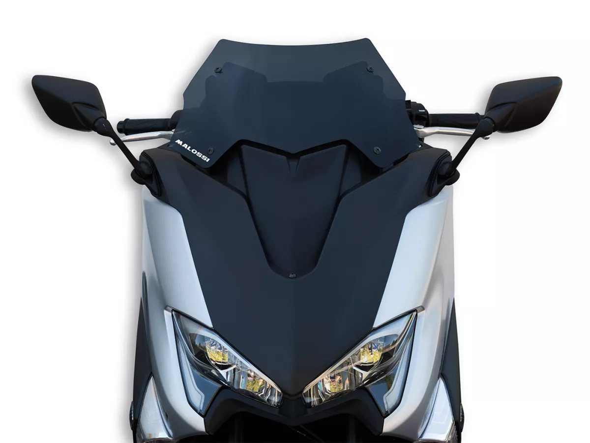 Windscreen -MALOSSI- 450x280mm, Sport Screen, smoke grey dark- Yamaha T Max 530-560