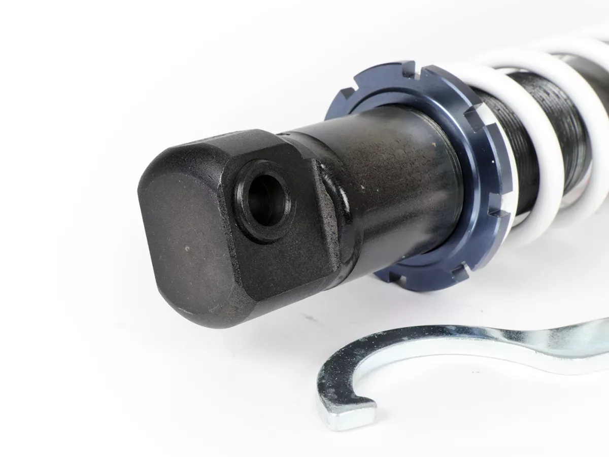 Amortisseur avant -MALOSSI RS24, 275mm (type de pièce jointe : oeil)- Vespa GTS 125-300 (2014-2016), Primavera 125-150 (2014-2017), Primavera 50 2T/4T Euro2 (2013-2017), Sprint 125-150 (2014-2015), Sprint 50 2T/4T Euro2 (2014-2017)