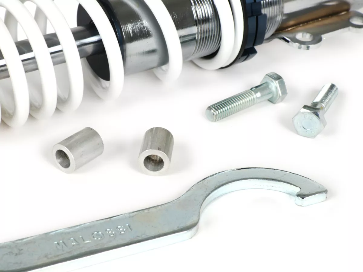 Shock absorber front -MALOSSI RS24, 210mm- Vespa PK S-XL, ET2, ET4, LX, LXV, S, Piaggio Quartz, SKR, Sfera, Sfera RST, Zip SP, Zip (since 2000)