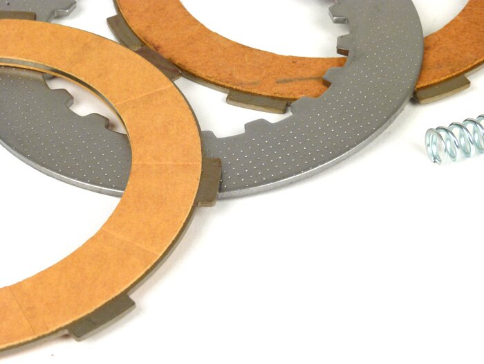 Clutch friction plate set -MALOSSI MHR Vespa Cosa2- 4 friction plates (incl. steel plates and springs)