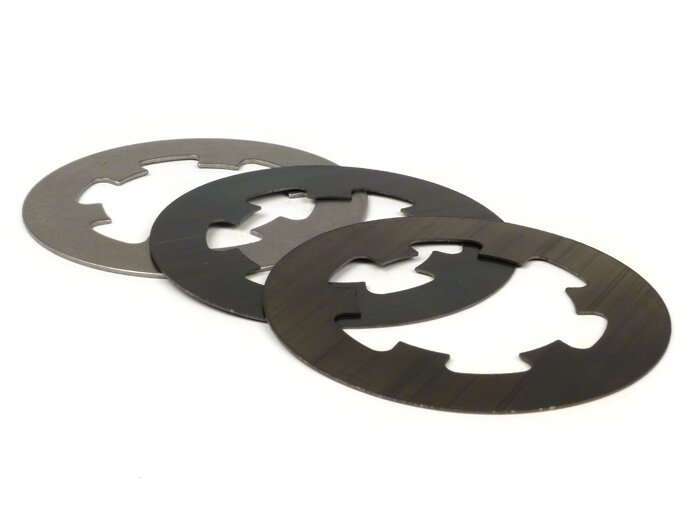 Clutch friction plate set -MALOSSI MHR Vespa Smallframe V50, V90, SS50, SS90, PV125, ET3, PK50, PK80, PK50 S, PK80 S, PK125 S, PK50 XL, PK125 XL, ETS, PK50 HP, PK50 SS - 4 friction plates (incl. springs and steel plates)