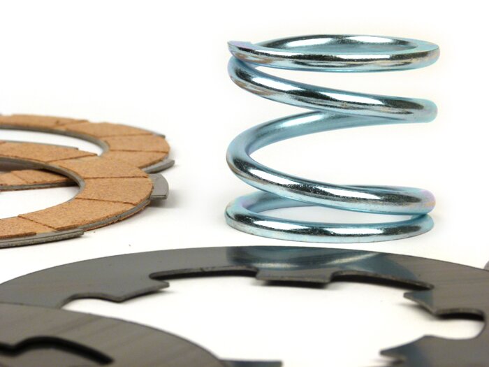 Clutch friction plate set -MALOSSI MHR Vespa Smallframe V50, V90, SS50, SS90, PV125, ET3, PK50, PK80, PK50 S, PK80 S, PK125 S, PK50 XL, PK125 XL, ETS, PK50 HP, PK50 SS - 4 friction plates (incl. springs and steel plates)