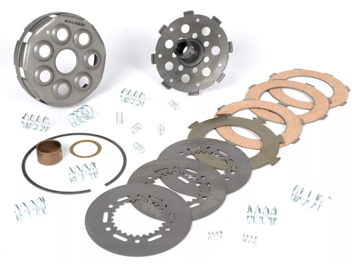 Embrague -MALOSSI Power Up Clutch Ø109.5mm Vespa tipo 7 muelles (Rally200, PX200, T5 125cc)- 4 discos (completo)