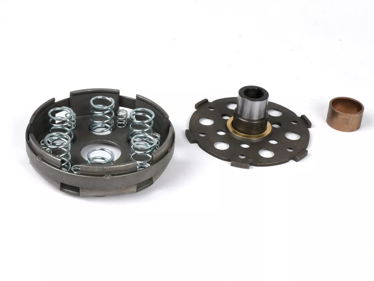 Embrayage -MALOSSI Power Up Clutch Ø98,5mm Vespa type 6 ressorts (PX80, PX125, PX150)- 4 disques (complet)