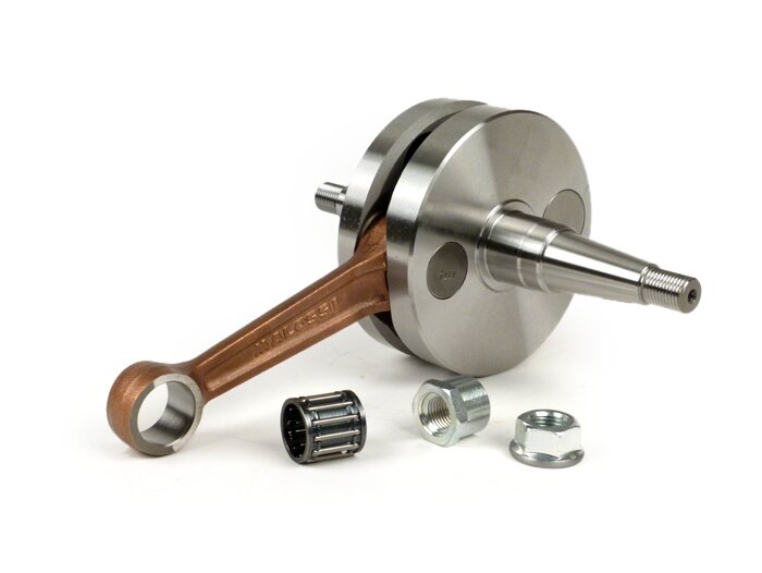 Crankshaft -MALOSSI (reed valve intake) 60mm stroke, full circle web- Vespa PX200, COSA200
