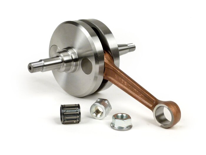 Crankshaft -MALOSSI (reed valve intake) 60mm stroke, full circle web- Vespa PX200, COSA200