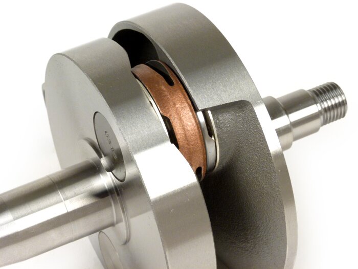 Vilebrequin -MALOSSI (valve rotative) course de 51mm, bielle de 97mm- vilebrequin conversion pour passer Vespa PK50 XL/XL2 à 125cc (cône Ø=20mm)