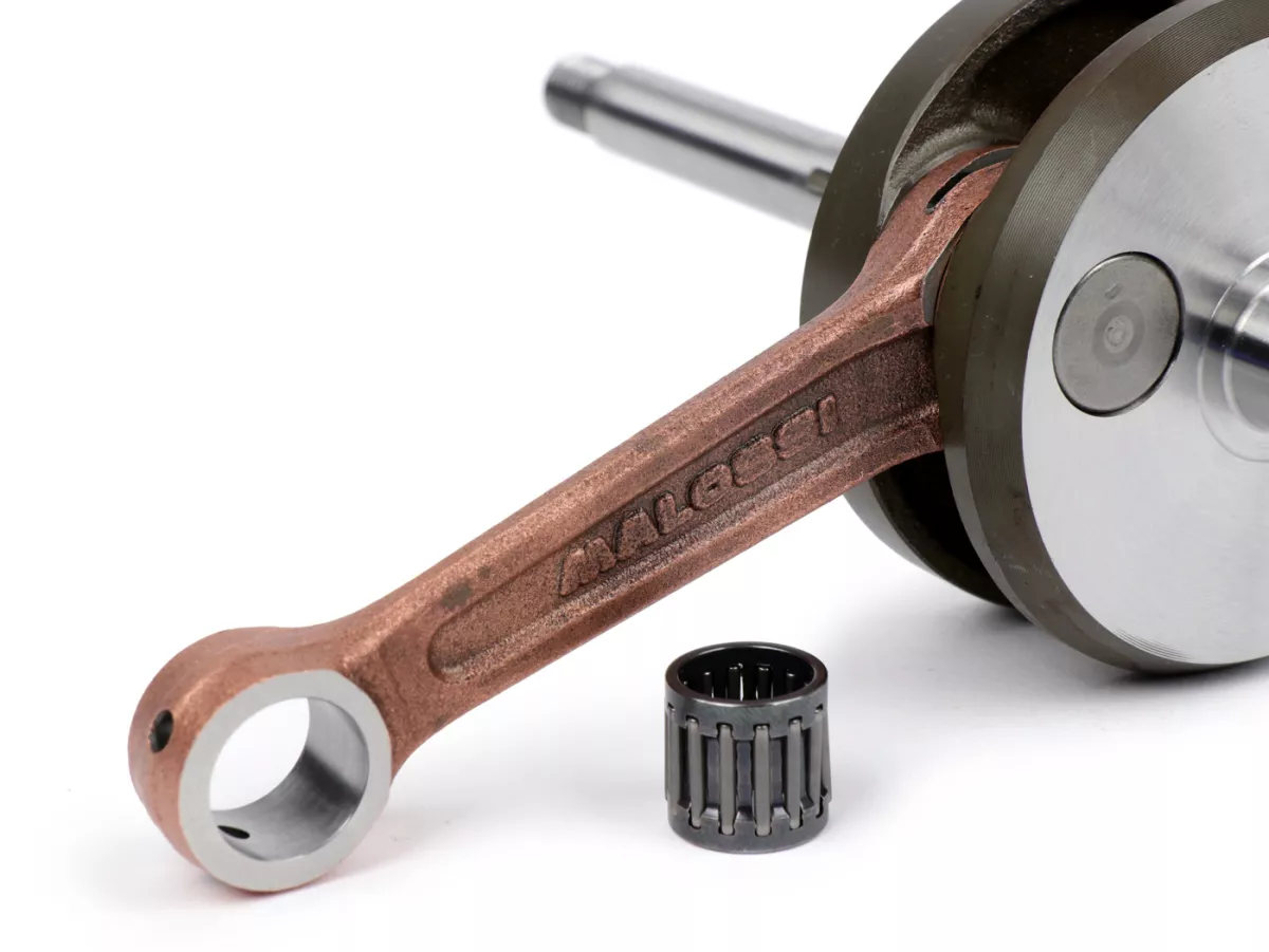 Crankshaft -MALOSSI- Piaggio Ciao, Boss, Boxer, SI, Grillo, Bravo, Superbravo, PX (43mm stroke for 12mm gudgeon pin)