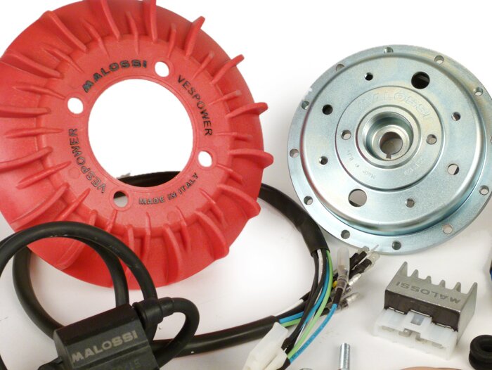 Accensione -MALOSSI VesPower MK2- Vespa V50, V90, PV125, ET3, PK S (cono 19mm) - Modelli con luce freno