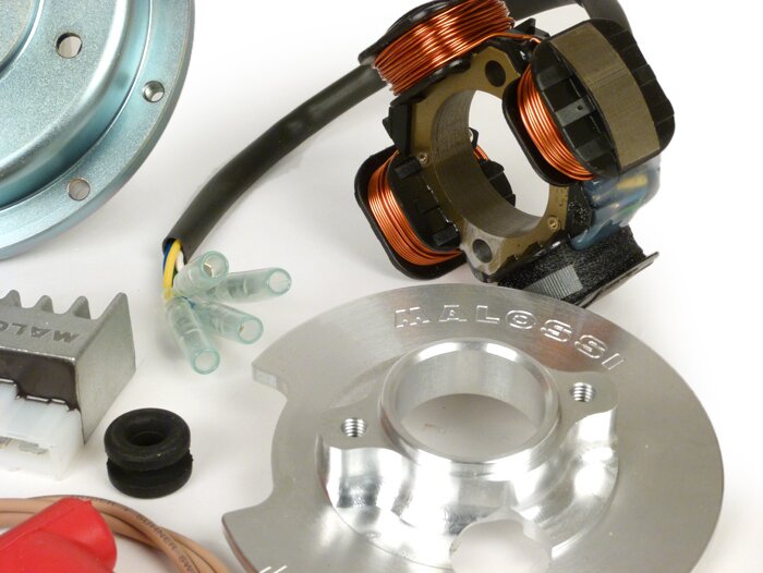Accensione -MALOSSI VesPower MK2- Vespa V50, V90, PV125, ET3, PK S (cono 19mm) - Modelli con luce freno
