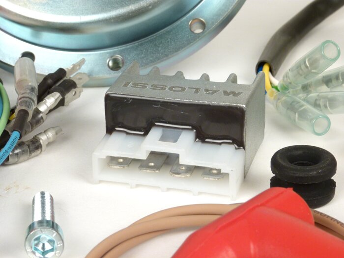 Accensione -MALOSSI VesPower MK2- Vespa V50, V90, PV125, ET3, PK S (cono 19mm) - Modelli con luce freno