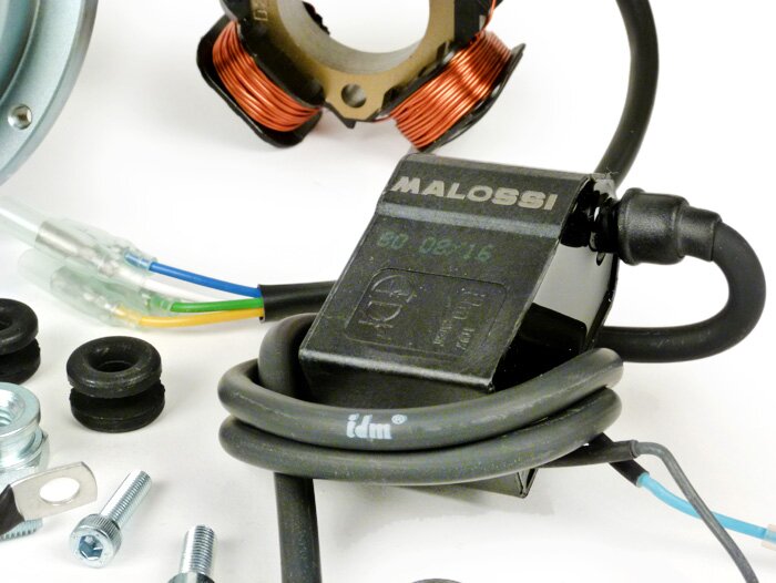 Ignition -MALOSSI VesPower MK2- Vespa V50, V90, PV125, ET3, PK S (cone 19mm) - models w/o brake light