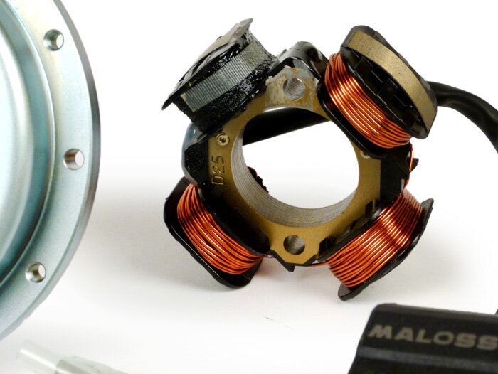Ignition -MALOSSI VesPower MK2- Vespa V50, V90, PV125, ET3, PK S (cone 19mm) - models w/o brake light