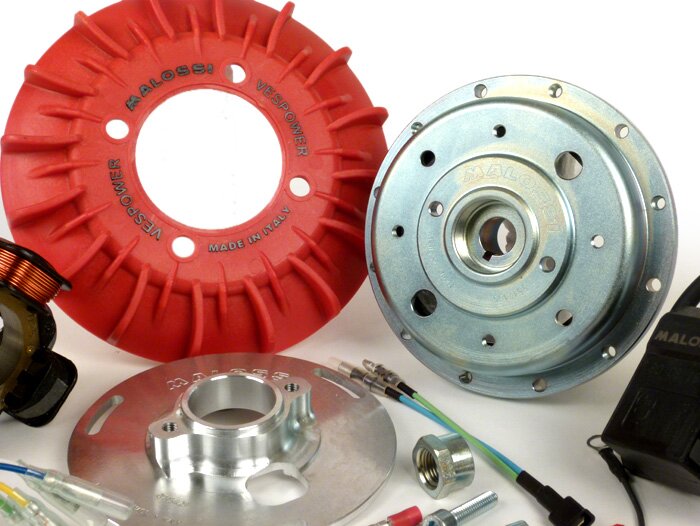 Encendido -MALOSSI VesPower MK2- Vespa PX - Momento de inercia 28 kg/cm² (1200gr.)