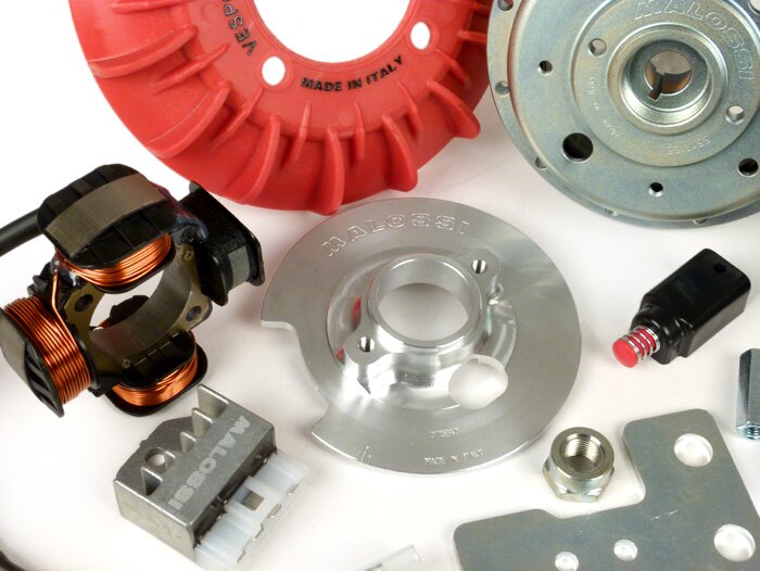 Ontsteking -MALOSSI VesPower MK2- Vespa PK XL (conus 20/24mm)- Traagheidsmoment 28 kg/cm² (1200gr.)