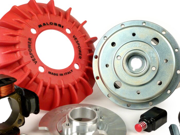 Ontsteking -MALOSSI VesPower MK2- Vespa PK XL (conus 20/24mm)- Traagheidsmoment 28 kg/cm² (1200gr.)