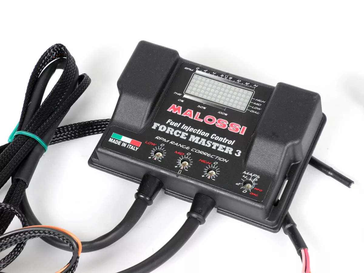 Styrenhet för insprutningssystem -MALOSSI Forcemaster 3- Vespa GTS 300 HPE ZAPMA3600, GTS 300 Super HPE ZAPMA3600, GTS 300 Super Tech HPE ZAPMA3600, GTS 300 Super Sport HPE ZAPMA3600, GTS 300 Sei Giorni HPE ZAPMA362, GTS 300 HPE ZAPMD310, GTS 300 Super Sp