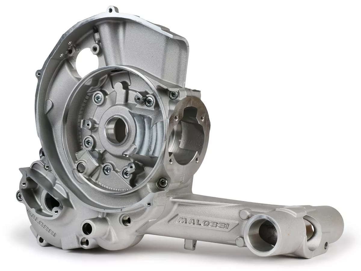 Engine casing -MALOSSI V-One, rotary valve- Vespa PX80, PX125, PX150, LML Star/Stella 125/150 Elestart