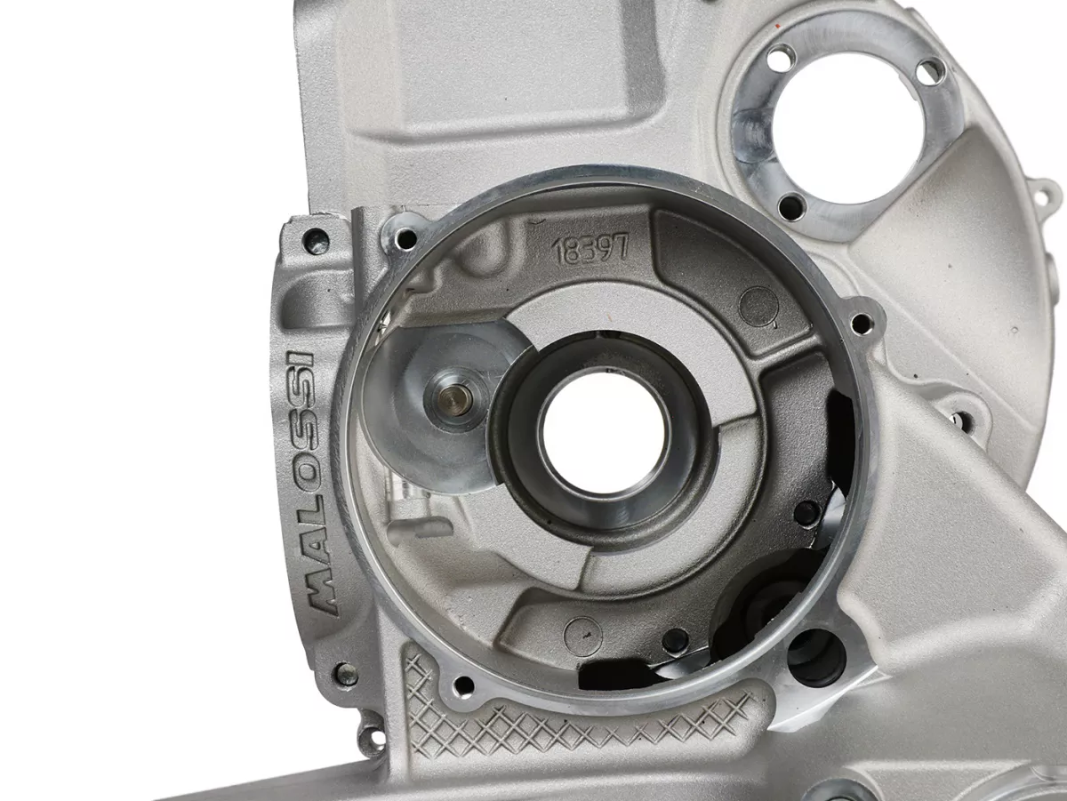 Engine casing -MALOSSI V-One, rotary valve- Vespa PX80, PX125, PX150, LML Star/Stella 125/150 Elestart