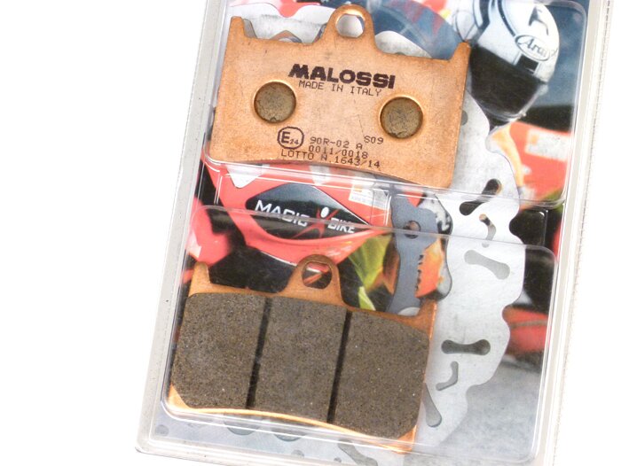 Brake pads -MALOSSI MHR Synt 69.2x51.3mm- Brembo Bremsattel (Vespa GTS), Yamaha XP500 T-Max, XP530 T-Max, MT-07, MT-09, MT-10, YZF-R1 1000, YZF-R1M 1000, XJR1300