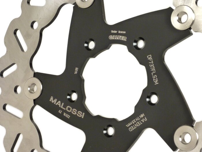 Brake disc -MALOSSI Whoop floating OS Ø250x58mm 5o - F32S/F37R- GILERA Runner 50cc 2t LC PureJet 2006 (f), Runner 50cc 2t LC SP-carb (C451M) 2006 (f), Runner 125cc 4-stroke LC VX 2006 (f), Runner 200cc 4-stroke LC VXR 2006 (f)