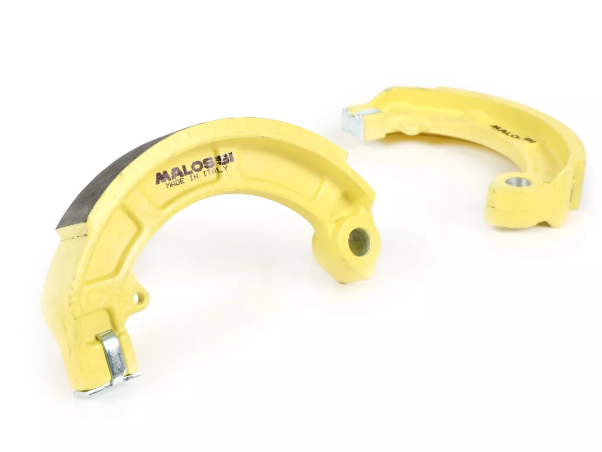 Brake shoes -MALOSSI Ø=150x24mm- VESPA  PX (f/r), PK (f/r), T5 125cc (f/r), Vespa Rally180 (VSD1T), Vespa Rally200 (VSE1T) (r), Sprint (r), TS (r), GT125 (r), GTR125 (r), GL150 (VLA1T) (r), SS180 (r), GS160 (r), GS150 / GS3 (VS5T) (r)