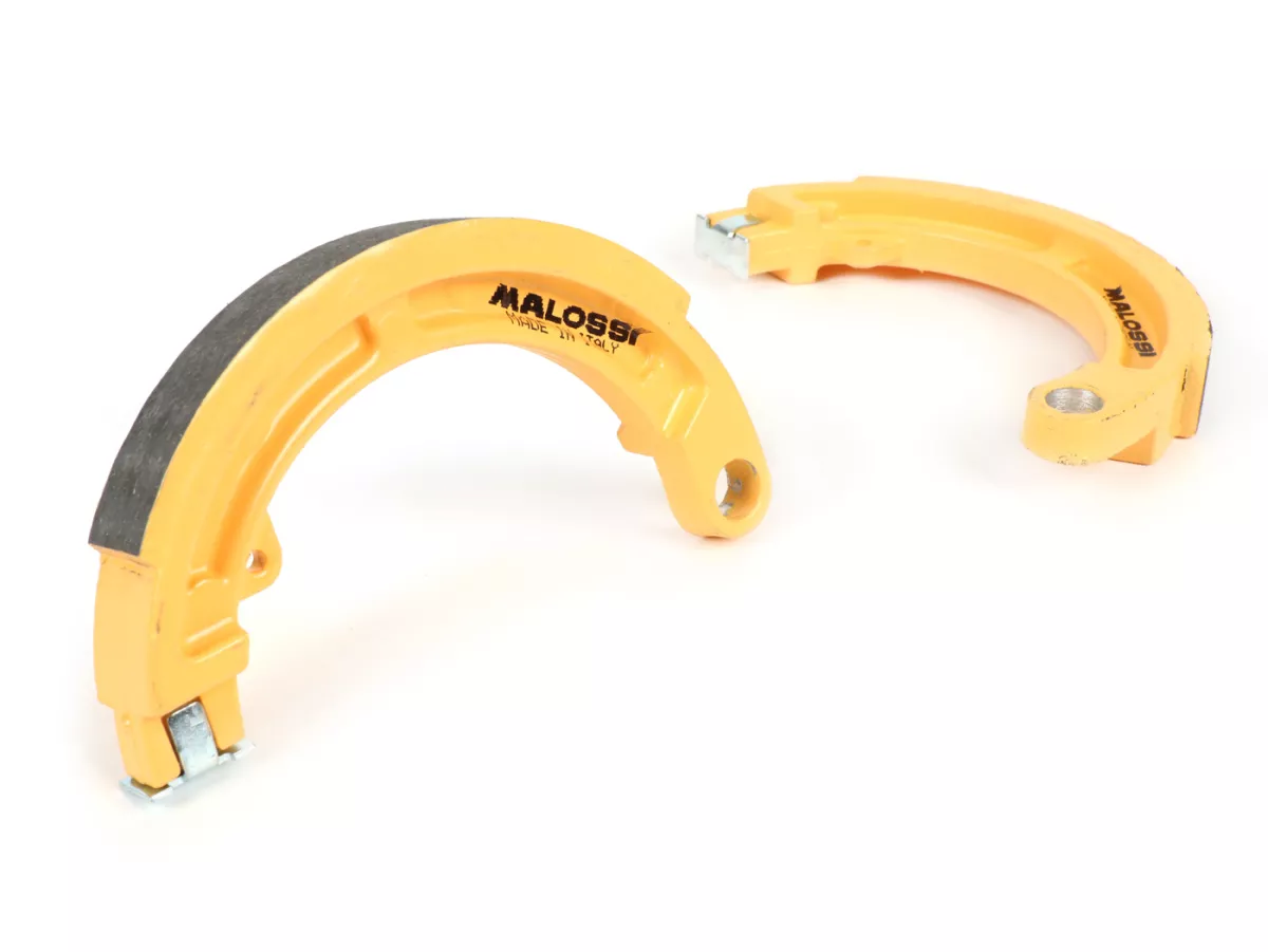Bromsskor -MALOSSI Ø=125x17mm- 8 + 9 + 10 fram, 1 fäste, Vespa Smallframe V50, V90, SS50, SS90, PV125, ET3, Wideframe V1T till V15T, V30T-V33T, VM, VN, VL, VB, VNA, VNB, VBA, VBB, Super