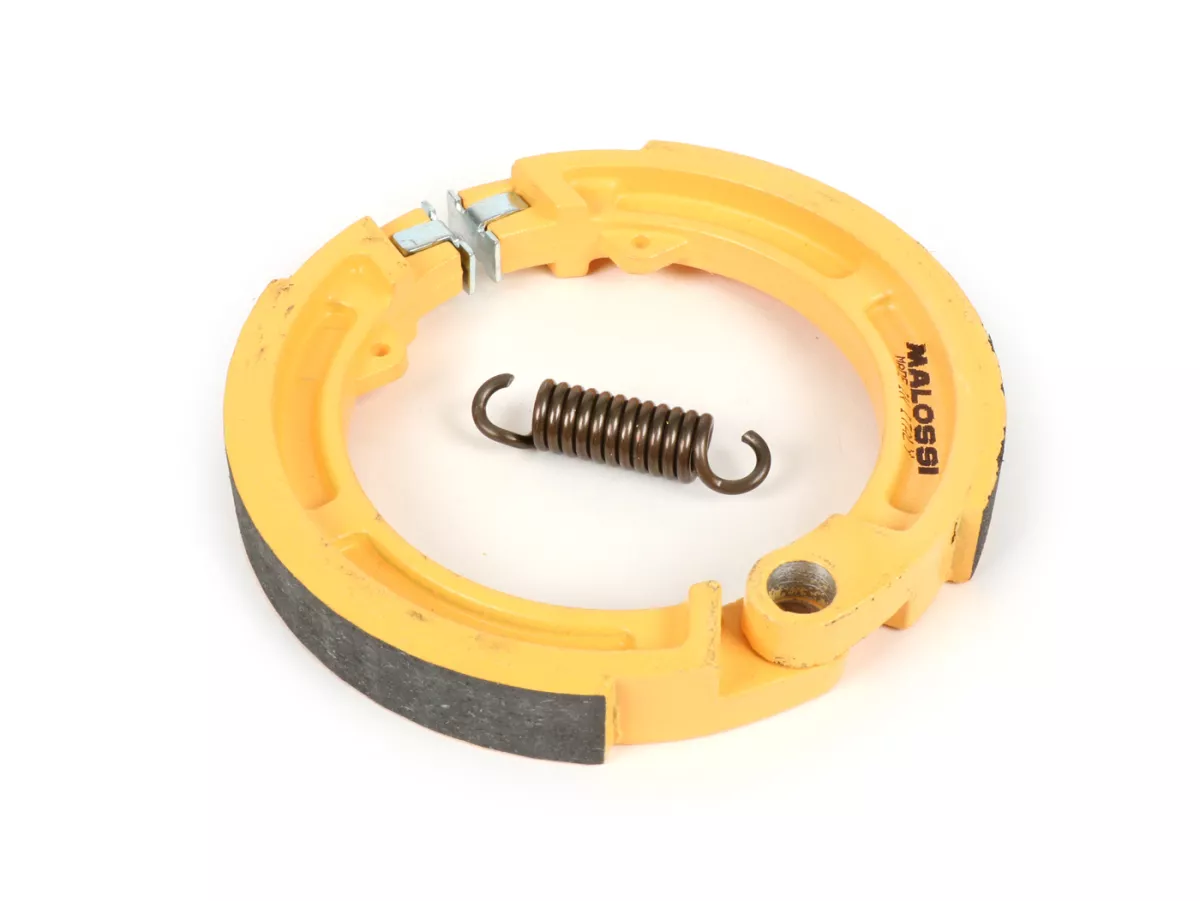 Bromsskor -MALOSSI Ø=125x17mm- 8 + 9 + 10 fram, 1 fäste, Vespa Smallframe V50, V90, SS50, SS90, PV125, ET3, Wideframe V1T till V15T, V30T-V33T, VM, VN, VL, VB, VNA, VNB, VBA, VBB, Super