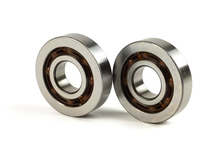 Set cuscinetti a sfera albero motore -MALOSSI Sport Piaggio/Gilera 50-80cc- BB1 3055B (20x52x12mm) - C3M Poliammide - (utilizzato per albero motore Piaggio/Gilera automatico 50-80 ccm 2 tempi)