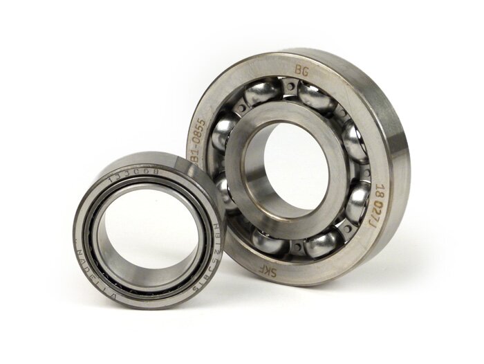 Ball bearing set crankshaft -MALOSSI Sport Vespa PX- 613912 (25x62x12mm) - C4, ball Ø=10.3mm + NBI 253815- (25x38x15mm) - (used for crankshaft Vespa PX, Sprint Veloce, Rally200 (Ducati))